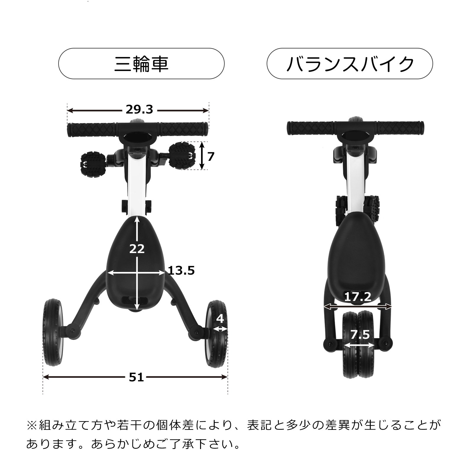 三輪車 足けりバイク 一台4役 ベビーカー かじとり 手押し棒付 子供用三輪車 子供自転車 3輪 キッズ 幼児 自転車 バイク ペダル付き コントロールバー付き 乗用玩具 軽量 誕生日 1-5歳 組み立て簡単 プレゼント MS199289LAA - 画像 (5)