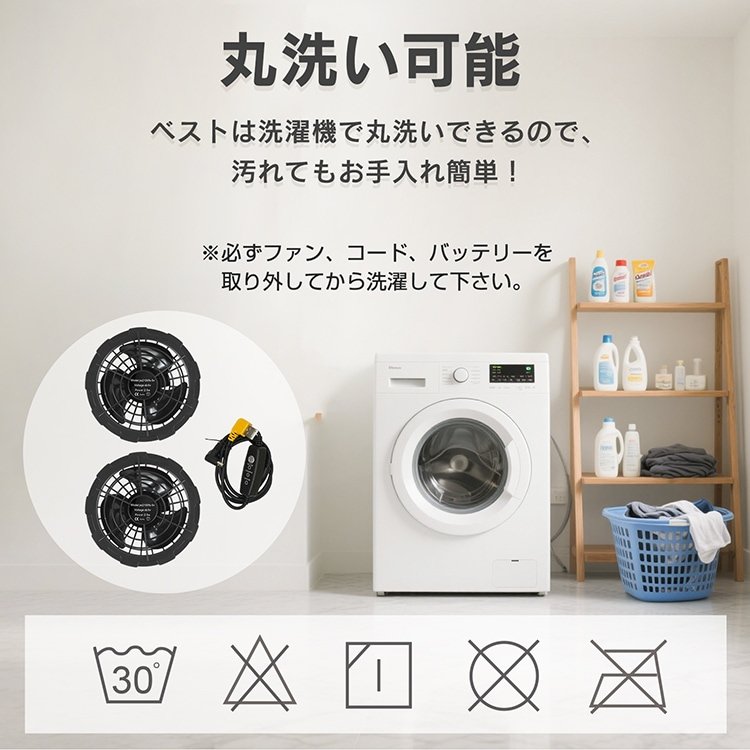 空調作業服 ファン付き 夏用 冷却服 熱中症対策 軽量 快適 通気性 USB充電 長時間稼働 ap151-f - 画像 (7)