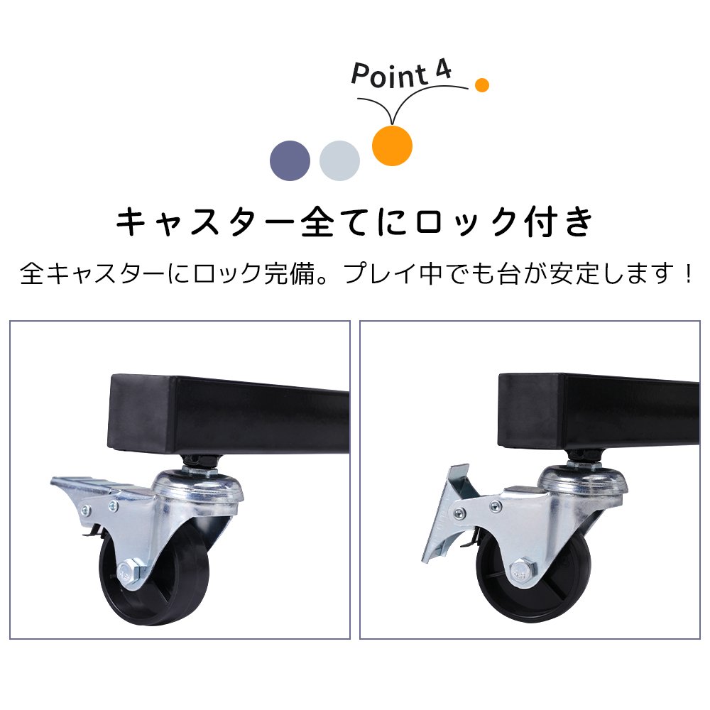 卓球台 国際規格サイズ セパレート式 移動キャスター付 専用ネット付 ラケット付 ピンポン球付 折りたたみ 自主練 SA317302AAA - 画像 (10)