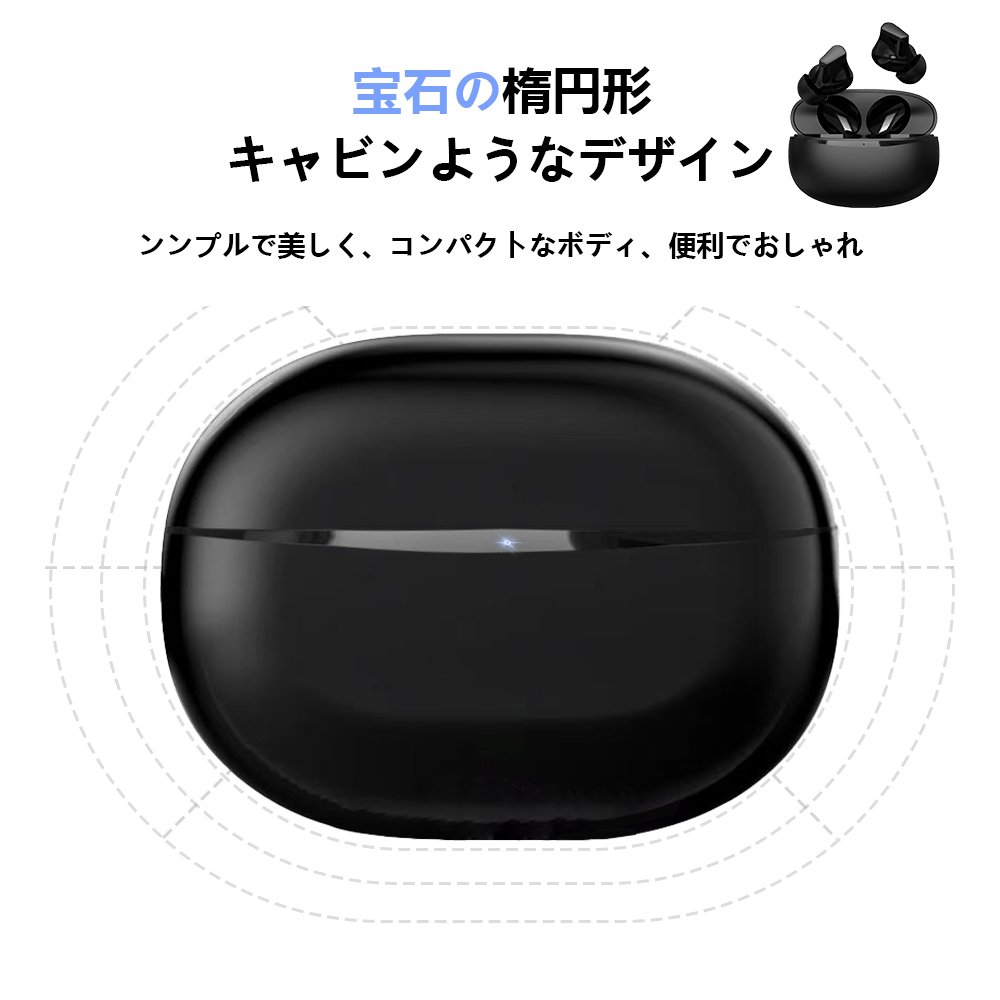 ワイヤレスイヤホン bluetooth イヤホン 高音質 EDR搭載 iPhone Android bluetooth5.3 自動ペアリング 長時間再生 Type‐C充電 IPX4防水 AAC対応 片耳 通話 A-06 - 画像 (6)