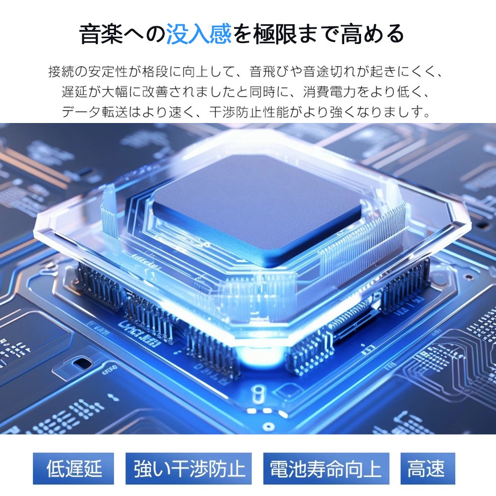 ワイヤレスイヤホン bluetooth イヤホン 高音質 EDR搭載 iPhone Android bluetooth5.3 自動ペアリング 長時間再生 Type‐C充電 IPX4防水 AAC対応 片耳 通話 A-06 - 画像 (2)