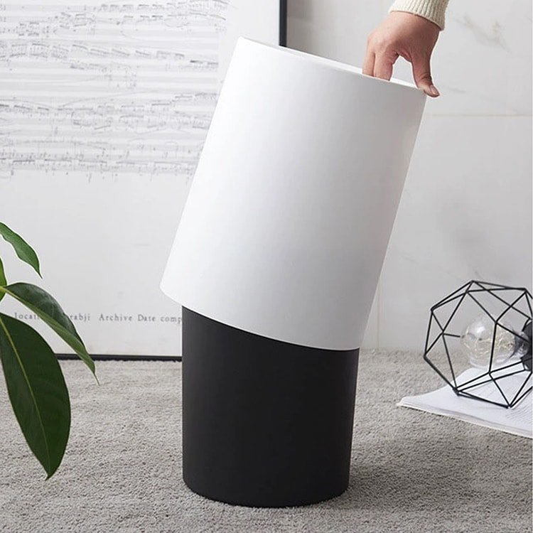 ゴミ箱 ごみ箱 12L 丸型 シンプル ビニール袋隠す 持ち手付き ゴミ袋隠せる お手入れしやすい おしゃれ 北欧 リビング キッチン 洗面所 オフィス インテリア in029-12 - 画像 (6)