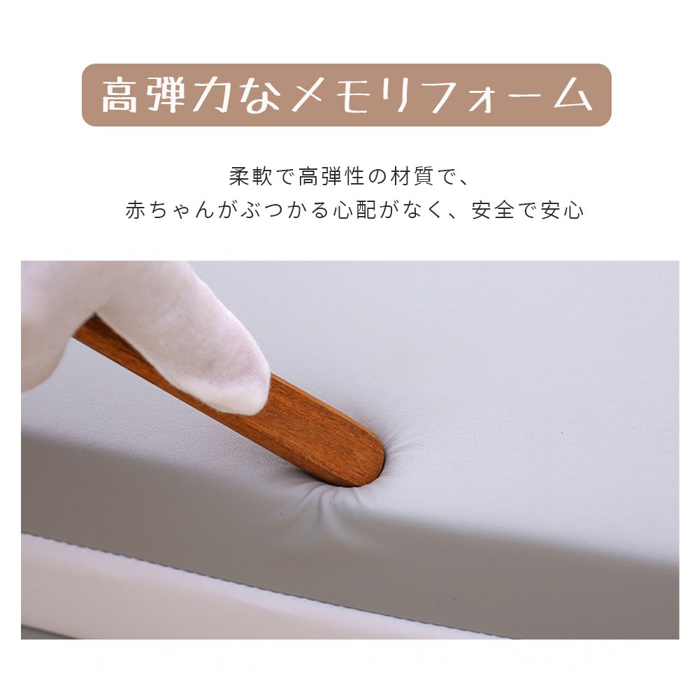 プレイマット 折りたたみ ベビー 厚手 防水 赤ちゃん 防音 床暖房対応 ベビーマット フロアマット 持ち運び 赤ちゃんマット クッションマット マット 出産祝い D-37 - 画像 (5)
